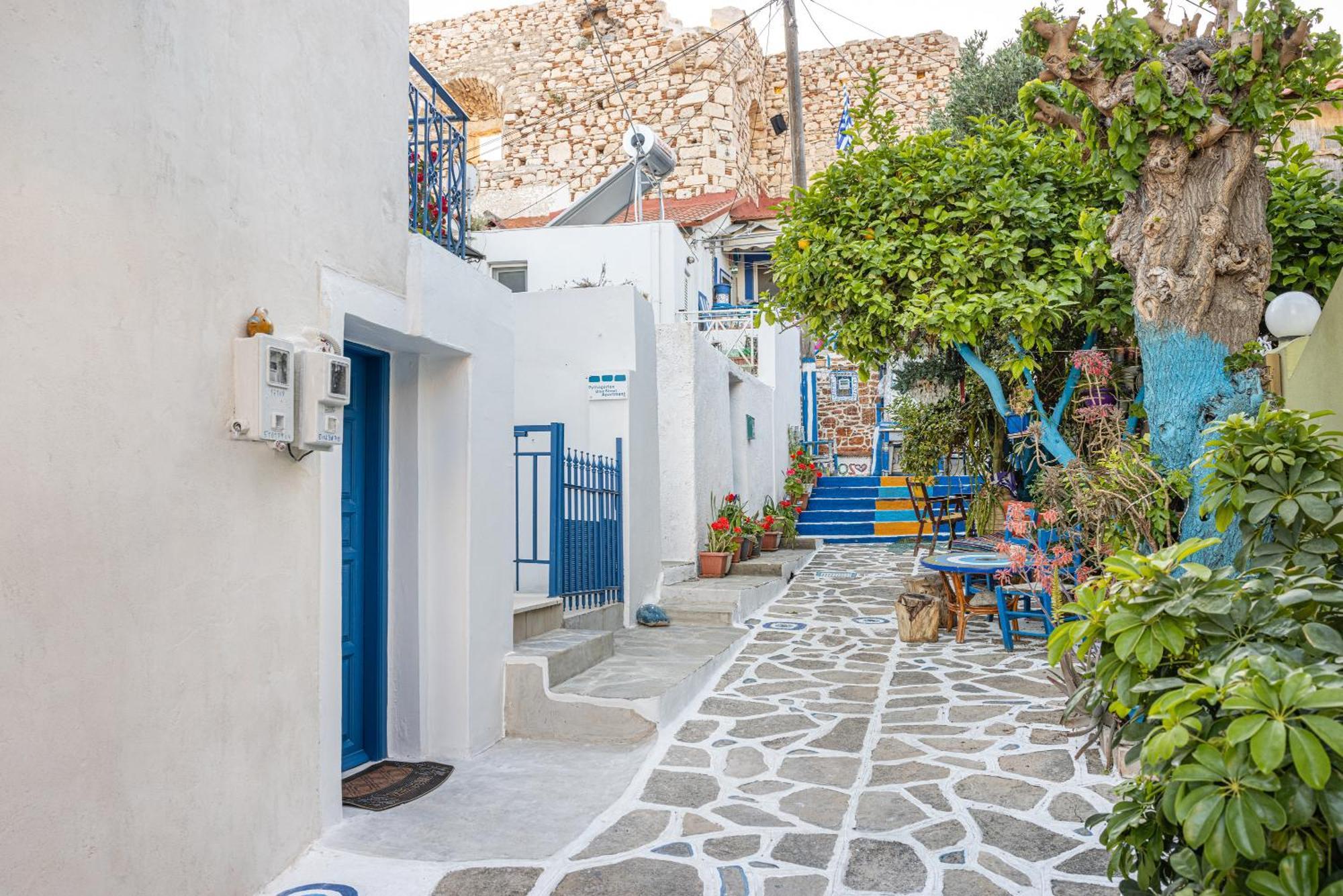 Pythagorio Blue Street Apartment With Balcony Luaran gambar